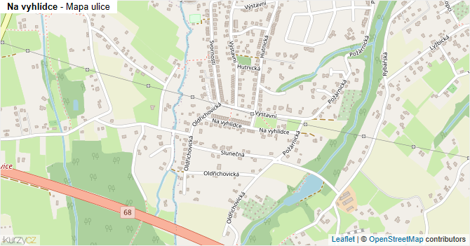 Na vyhlídce - mapa ulice