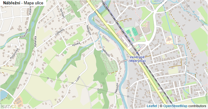 Nábřežní - mapa ulice