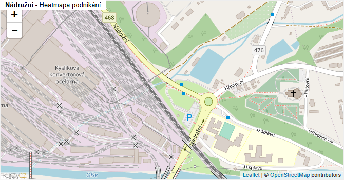 Nádražní - mapa podnikání