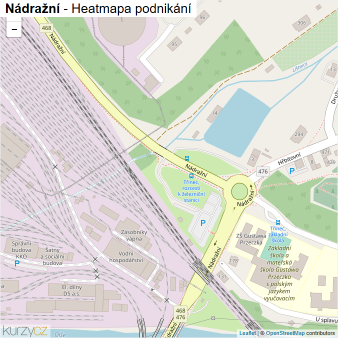Mapa Nádražní - Firmy v ulici.