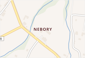 Nebory v obci Třinec - mapa části obce