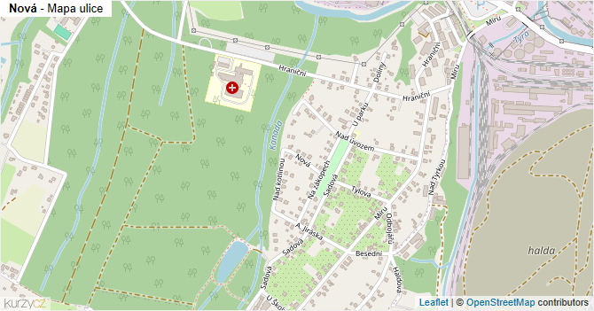 Nová - mapa ulice