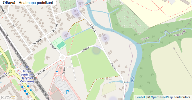 Olšová - mapa podnikání