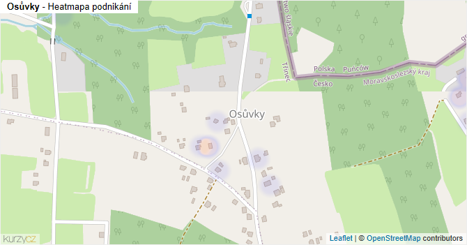 Osůvky - mapa podnikání