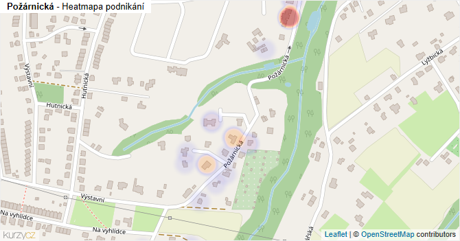Požárnická - mapa podnikání