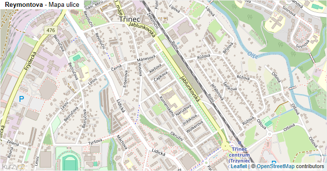 Reymontova - mapa ulice