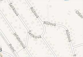 Růžová v obci Třinec - mapa ulice