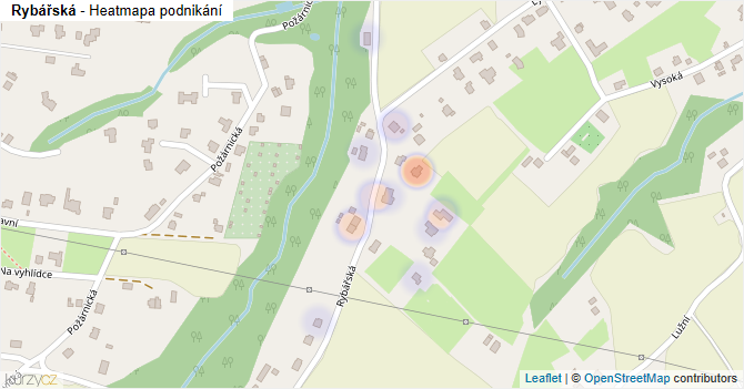 Rybářská - mapa podnikání