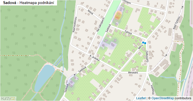 Sadová - mapa podnikání