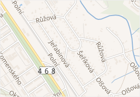 Šeříková v obci Třinec - mapa ulice