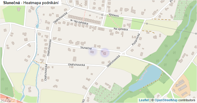 Slunečná - mapa podnikání