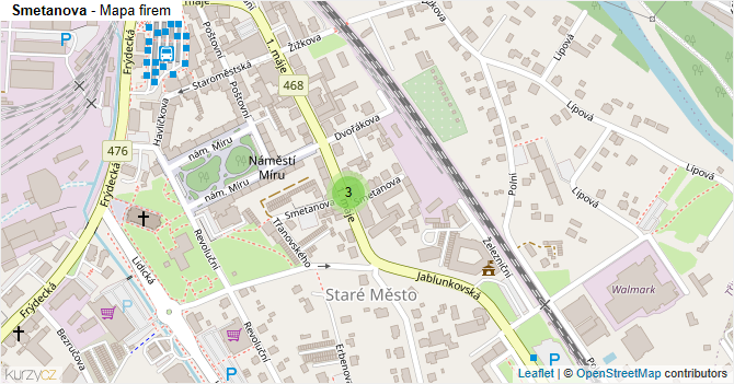 Smetanova - mapa firem