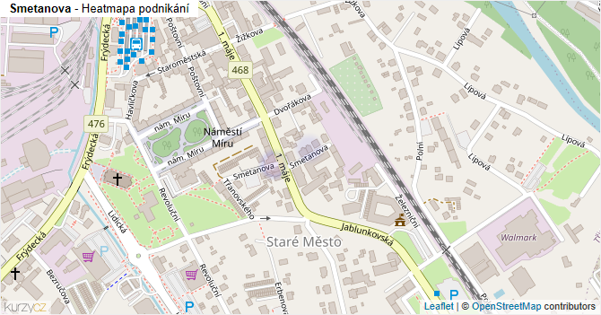 Smetanova - mapa podnikání