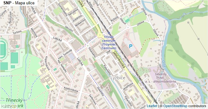SNP - mapa ulice