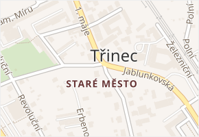 Staré Město v obci Třinec - mapa části obce