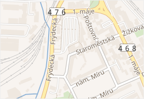 Staroměstská v obci Třinec - mapa ulice