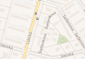 Štefánikova v obci Třinec - mapa ulice