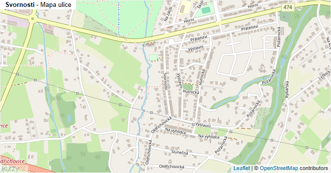 Svornosti - mapa ulice