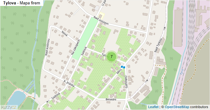 Tylova - mapa firem