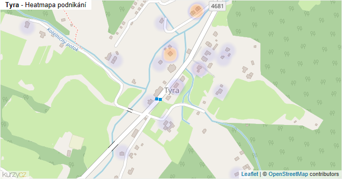 Tyra - mapa podnikání