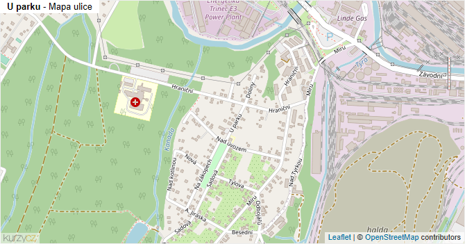 U parku - mapa ulice