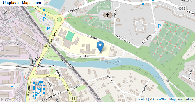 U splavu - mapa firem