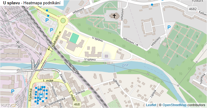 U splavu - mapa podnikání