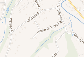 Vysoká v obci Třinec - mapa ulice