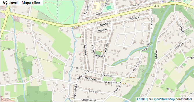 Výstavní - mapa ulice