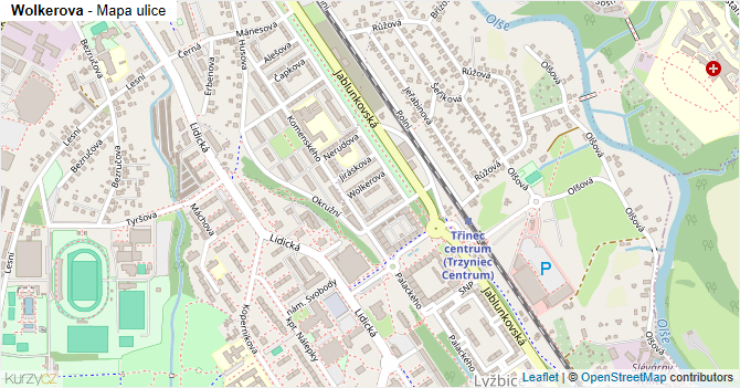 Wolkerova - mapa ulice