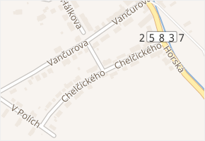 Chelčického v obci Trmice - mapa ulice