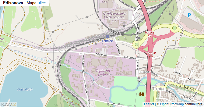 Edisonova - mapa ulice