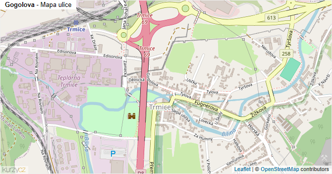 Gogolova - mapa ulice