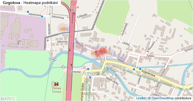 Gogolova - mapa podnikání