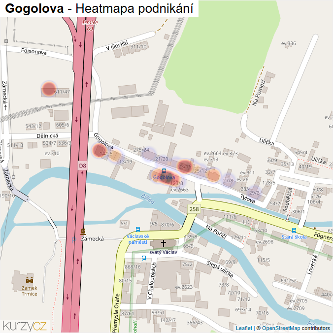 Mapa Gogolova - Firmy v ulici.