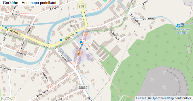 Gorkého - mapa podnikání