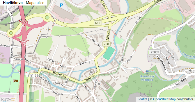 Havlíčkova - mapa ulice