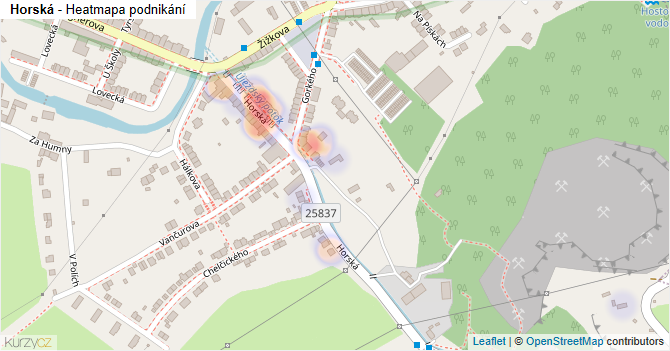 Horská - mapa podnikání