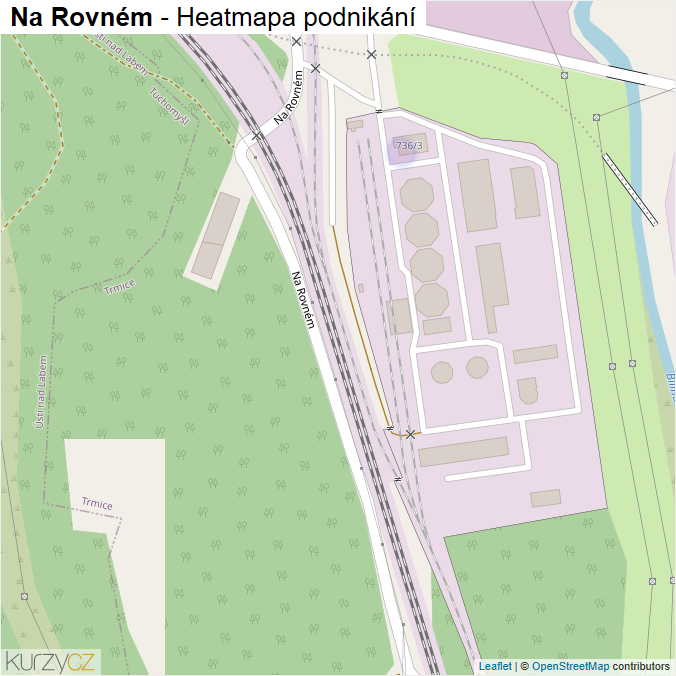 Mapa Na Rovném - Firmy v ulici.