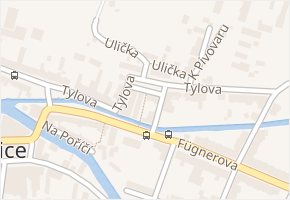 Souběžná v obci Trmice - mapa ulice