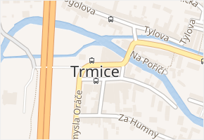 Trmice v obci Trmice - mapa části obce