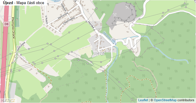 Újezd - mapa části obce