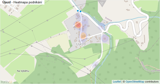 Újezd - mapa podnikání