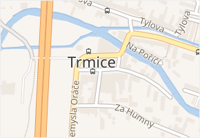 Václavské náměstí v obci Trmice - mapa ulice