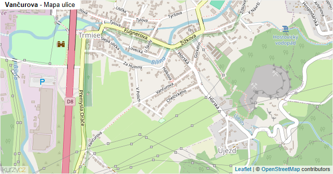 Vančurova - mapa ulice