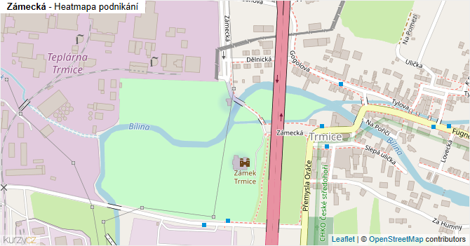 Zámecká - mapa podnikání