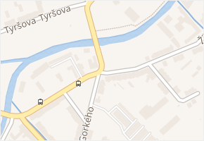 Žižkova v obci Trmice - mapa ulice