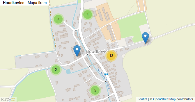 Houdkovice - mapa firem