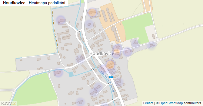Houdkovice - mapa podnikání