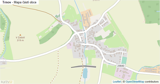 Trnov - mapa části obce
